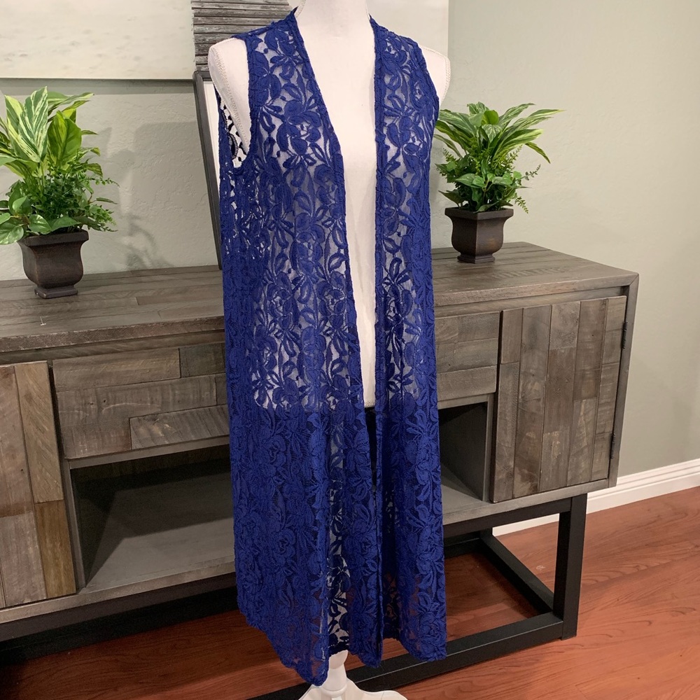 LuLaRoe Lace Kimono Duster Cardigan